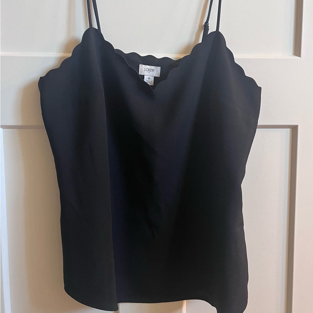 J Crew scalloped tank top.